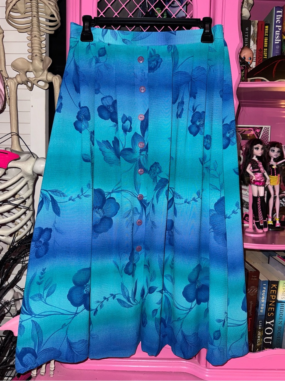 VTG Alfred Dunner button front skirt size 8